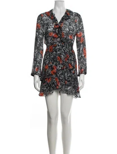 Pre-owned Iro Floral Print Dress In Black