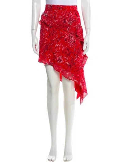 Pre-owned Iro Floral Print Knee-length Skirt In Red
