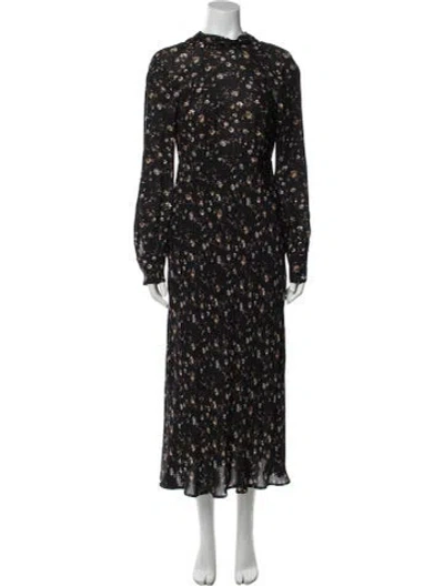 Pre-owned Iro Floral Print Long Dress In Blue