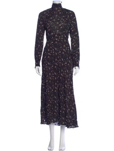Pre-owned Iro Floral Print Long Dress In Blue