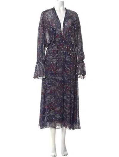 Pre-owned Iro Floral Print Long Dress In Multi