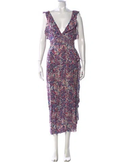 Pre-owned Iro Floral Print Long Dress In Multi
