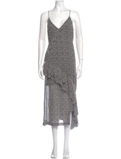 Pre-owned Iro Floral Print Long Dress In Neutral