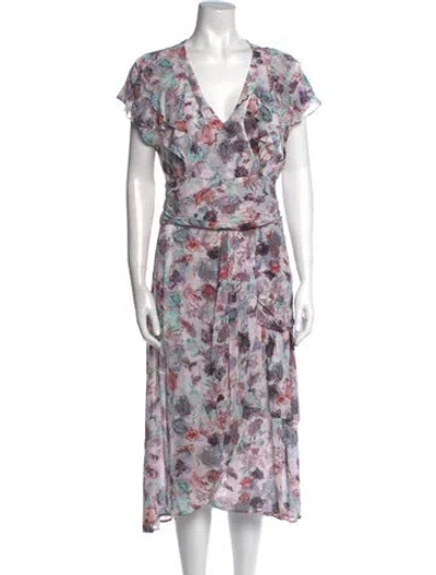 Pre-owned Iro Floral Print Long Dress In Pink
