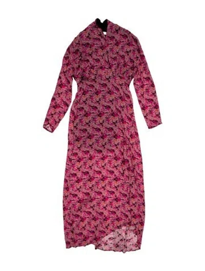 Pre-owned Iro Floral Print Long Dress In Pink