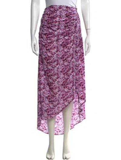 Pre-owned Iro Floral Print Long Skirt In Purple