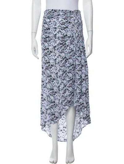 Pre-owned Iro Floral Print Long Skirt W/ Tags In Blue