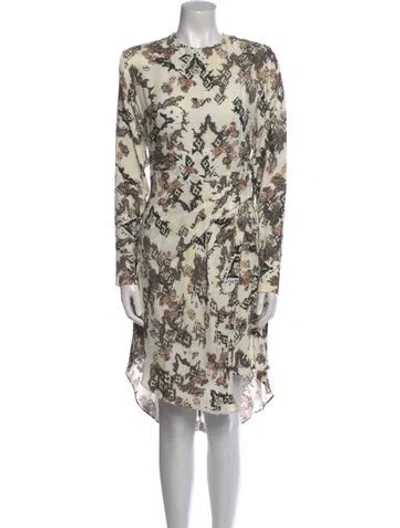 Pre-owned Iro Floral Print Midi Length Dress In Multi