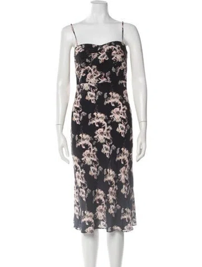 Pre-owned Iro Floral Print Midi Length Dress In Multi