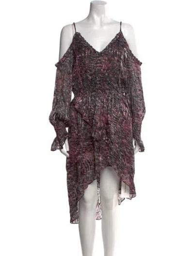 Pre-owned Iro Floral Print Midi Length Dress W/ Tags In Pink