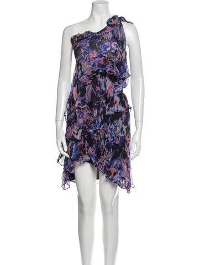 Pre-owned Iro Floral Print Mini Dress In Black