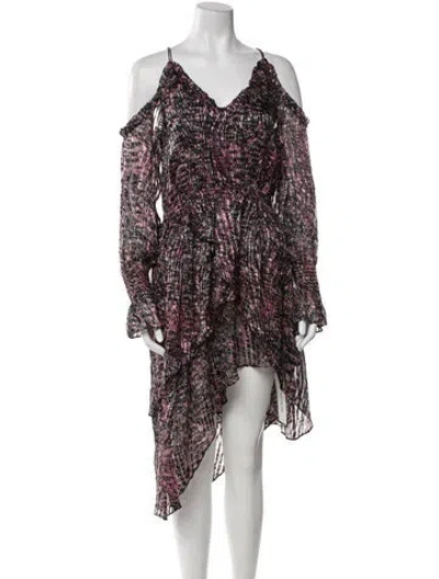 Pre-owned Iro Floral Print Mini Dress In Black
