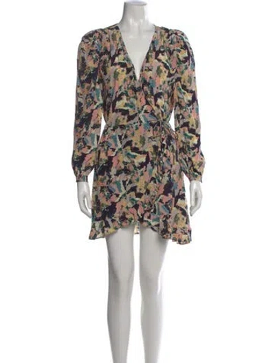 Pre-owned Iro Floral Print Mini Dress In Black