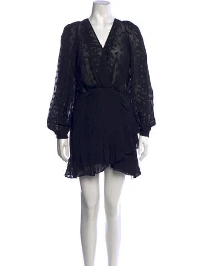 Pre-owned Iro Floral Print Mini Dress In Black
