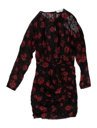 Pre-owned Iro Floral Print Mini Dress In Blue