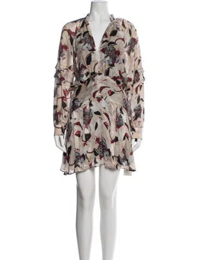 Pre-owned Iro Floral Print Mini Dress In Green
