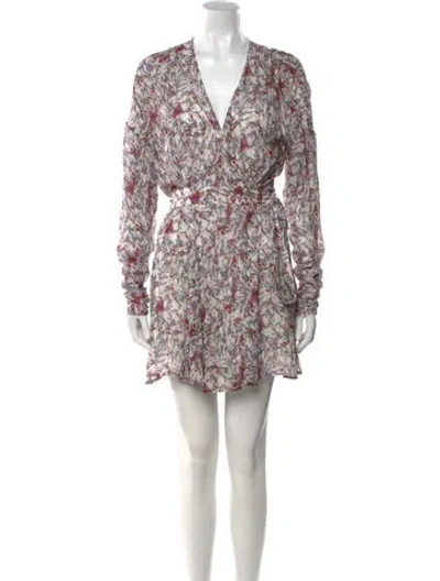 Pre-owned Iro Floral Print Mini Dress In Neutral