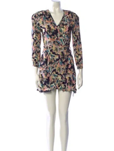 Pre-owned Iro Floral Print Mini Dress In Neutral