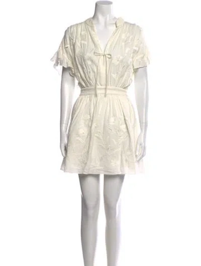 Pre-owned Iro Floral Print Mini Dress In Neutral