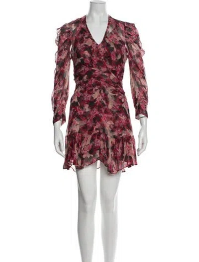 Pre-owned Iro Floral Print Mini Dress In Pink