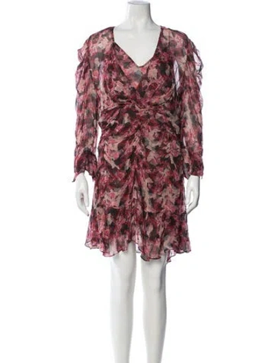 Pre-owned Iro Floral Print Mini Dress In Pink