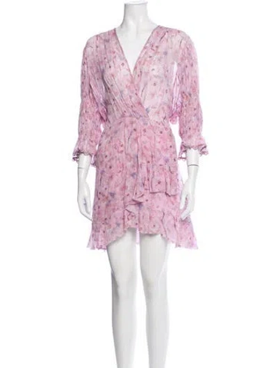 Pre-owned Iro Floral Print Mini Dress In Pink