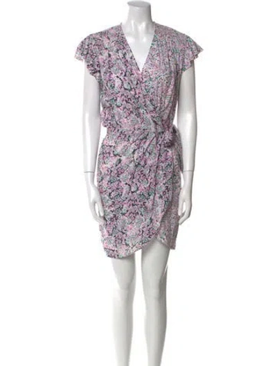 Pre-owned Iro Floral Print Mini Dress In Purple