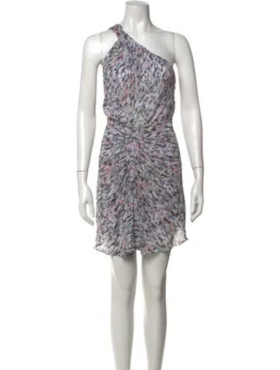 Pre-owned Iro Floral Print Mini Dress W/ Tags In Gray