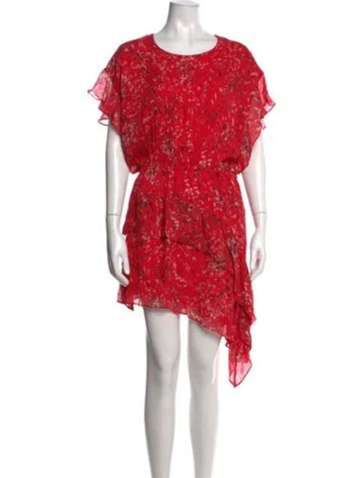 Pre-owned Iro Floral Print Mini Dress W/ Tags In Red