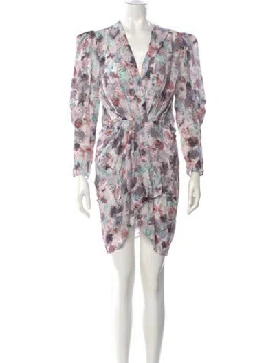 Pre-owned Iro Floral Print Mini Dress In White