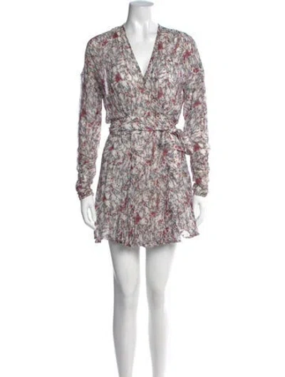 Pre-owned Iro Floral Print Mini Dress In White