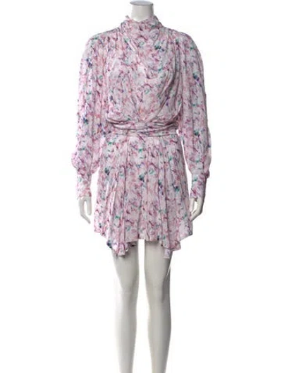 Pre-owned Iro Floral Print Mini Dress In White