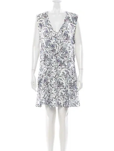 Pre-owned Iro Floral Print Mini Dress In White