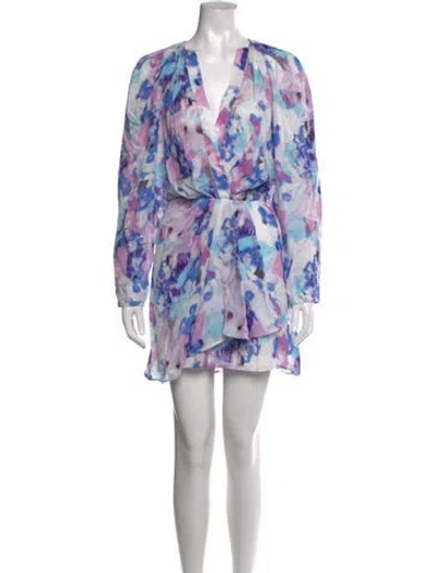 Pre-owned Iro Floral Print Mini Dress In White