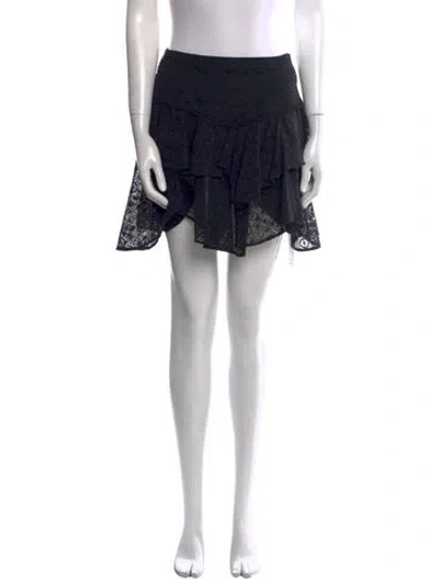 Pre-owned Iro Floral Print Mini Skirt In Black