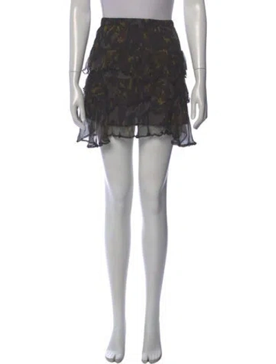 Pre-owned Iro Floral Print Mini Skirt In Blue