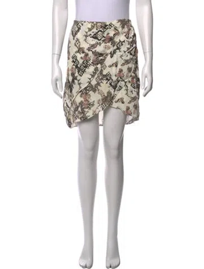 Pre-owned Iro Floral Print Mini Skirt In Blue