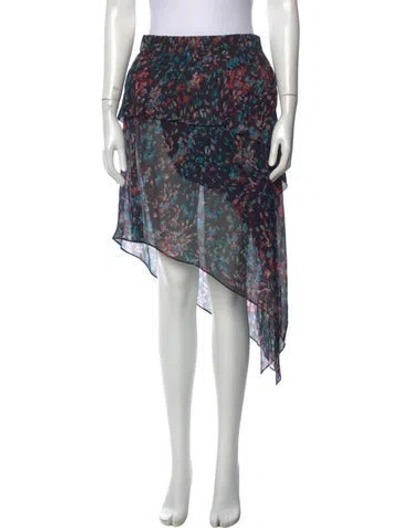 Pre-owned Iro Floral Print Mini Skirt In Green