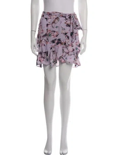 Pre-owned Iro Floral Print Mini Skirt In Purple