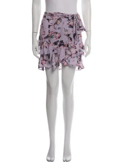 Pre-owned Iro Floral Print Mini Skirt In Purple