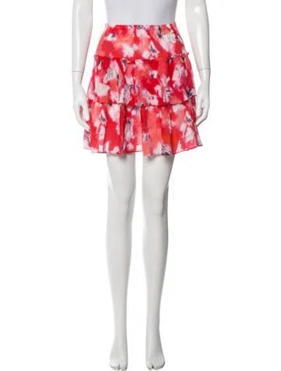 Pre-owned Iro Floral Print Mini Skirt In Red