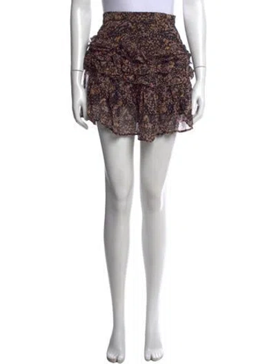 Pre-owned Iro Floral Print Mini Skirt W/ Tags In Black
