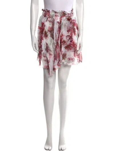 Pre-owned Iro Floral Print Mini Skirt W/ Tags In Neutral