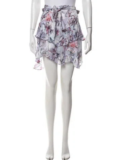 Pre-owned Iro Floral Print Mini Skirt W/ Tags In Purple