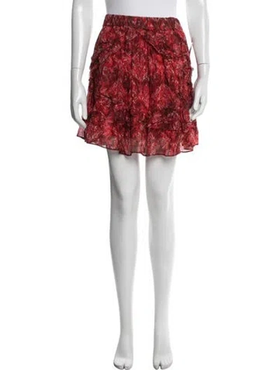 Pre-owned Iro Floral Print Mini Skirt W/ Tags In Red