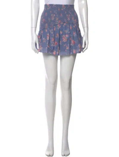 Pre-owned Iro Floral Print Mini Skirt In White