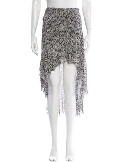Pre-owned Iro Floral Print Mini Skirt In White