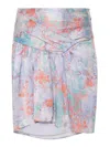 Iro Abstract Pattern Silk Mini Skirt In Light Purple
