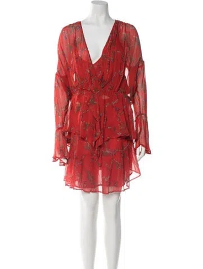 Pre-owned Iro Floral Print Skirt Set In Red
