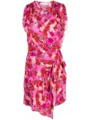 Iro Floral-print Sleeveless Short Dress In Rosa